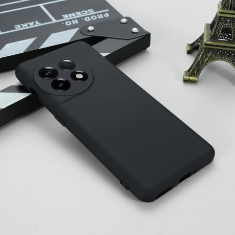 Силиконовый чехол Solid Color Liquid Silicone на OnePlus 11R / Ace 2 - черный