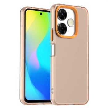 Чехол Candy Series гибрид с усиленными бортиками на Xiaomi Poco M6 4G - оранжевый