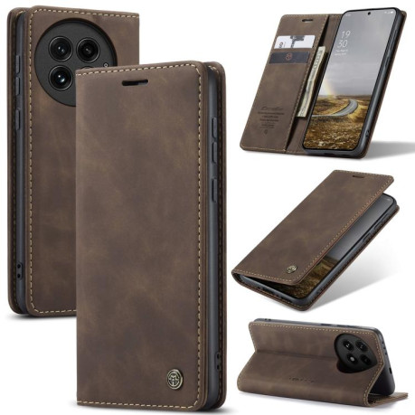 Чехол-книжка CaseMe-013 Multifunctional на OnePlus 13 - кофейный