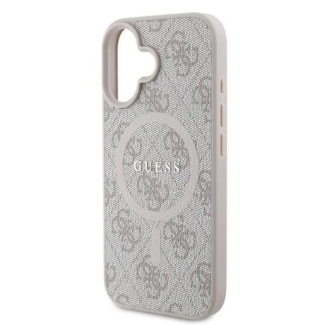 Оригинальный чехол Guess 4G Ring Classic Logo MagSafe для iPhone 16 Plus - Pink