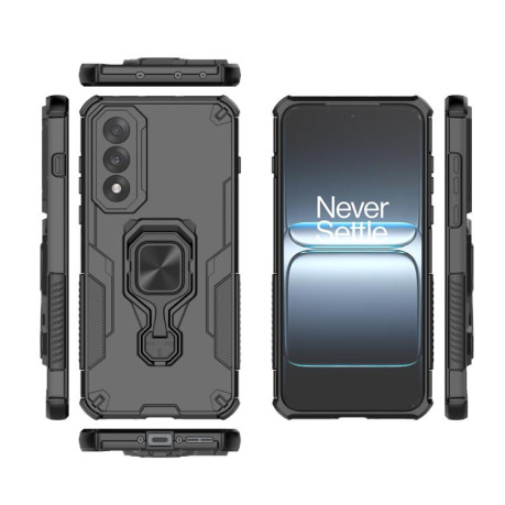 Противоударный чехол Metal Kickstand TPU Hybrid PC на OnePlus Ace 5 Ultra / Nord 5 - черный