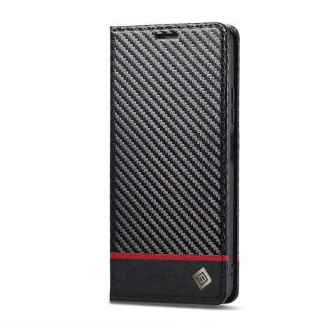 Чехол-книжка LC.IMEEKE Carbon Fiber для Xiaomi Redmi Note 12 4G - Horizontal Black