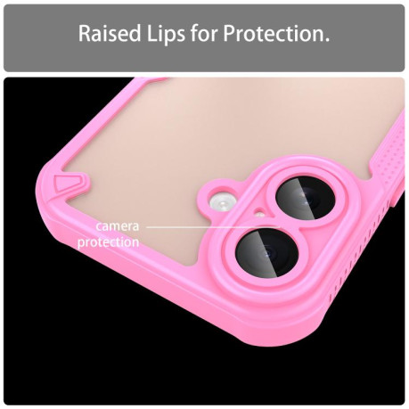 Противоударный чехол Armor Glaze PC Hybrid для iPhone 17 - розовый