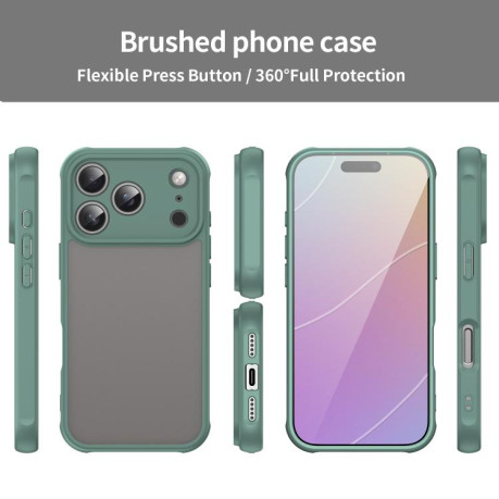 Чехол Fan Dun Series TPU Hybrid PC на iPhone 17 Pro - зеленый