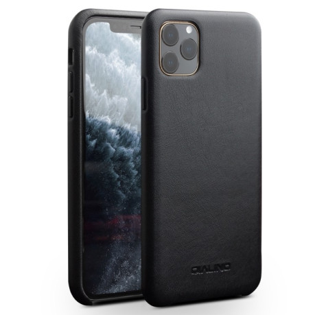 Кожаный чехол QIALINO Cowhide Leather Protective Case для iPhone 11 Pro Max - черный