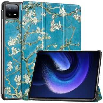 Чехол-книжка Custer Painted для Xiaomi Pad 6 / 6 Pro - Apricot Blossom