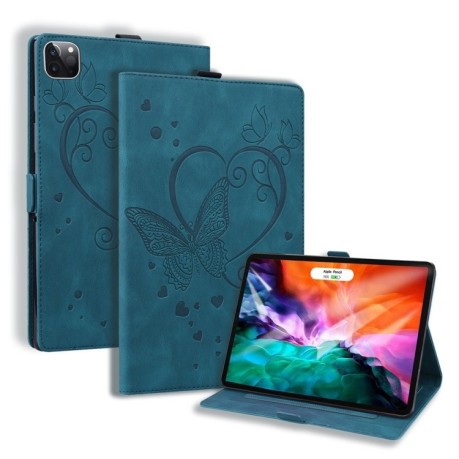 Чохол - книжка Love Butterfly Embossed Leather на iPad Pro 11 2024 - синій