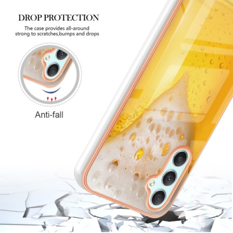 Противоударный чехол Electroplating IMD для Samsung Galaxy A24 4G - Beer