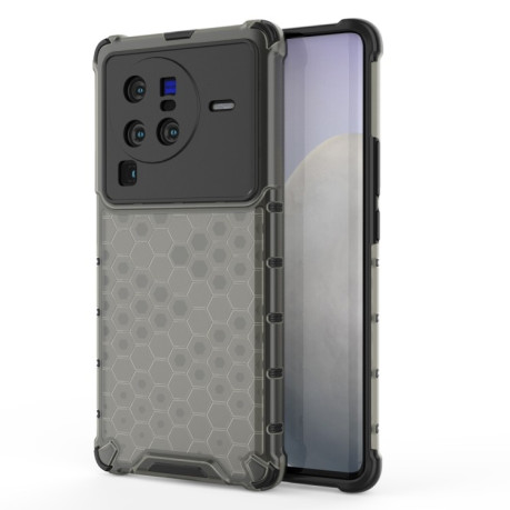 Противоударный чехол Honeycomb на Vivo X80 Pro 5G - черный