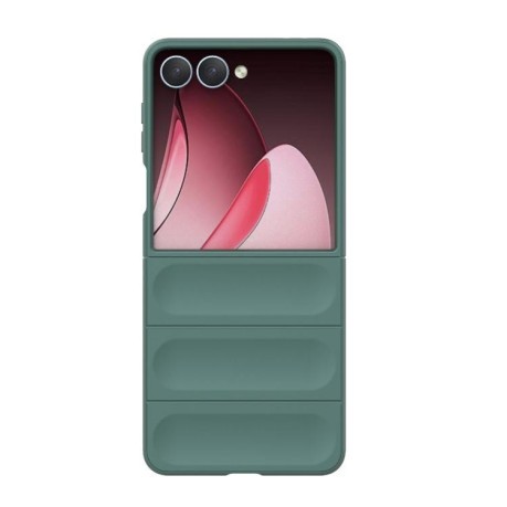 Силіконовий чохол Magic Flannel для Samsung Galaxy Flip 7 5G - зелений