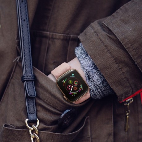 Ремінець Polyester Nylon для Apple Watch Ultra 49mm /45mm/44mm/42mm - світло-рожевий