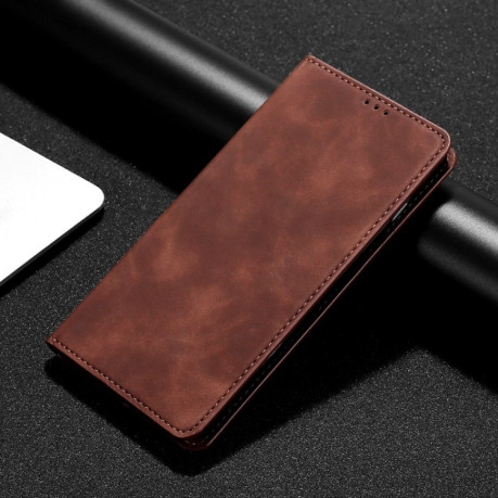 Чохол-книжка Retro Skin Feel Business Magnetic на Xiaomi Redmi Poco C55/Redmi 12C/11A - темно-коричневий