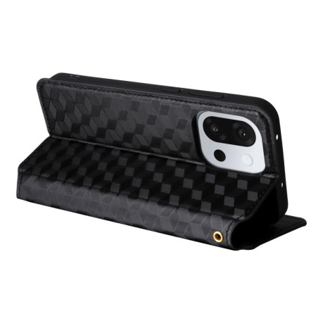 Чехол-книжка Cubic Grid Calf Texture для OnePlus 13T - черный