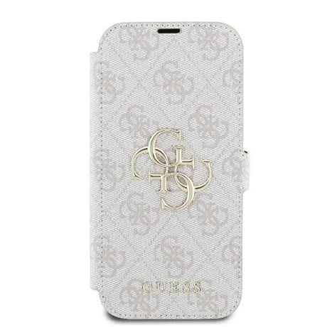 Оригінальний чохол-книжка Guess 4G Metal Logo для iPhone 16 Pro Max - Pink