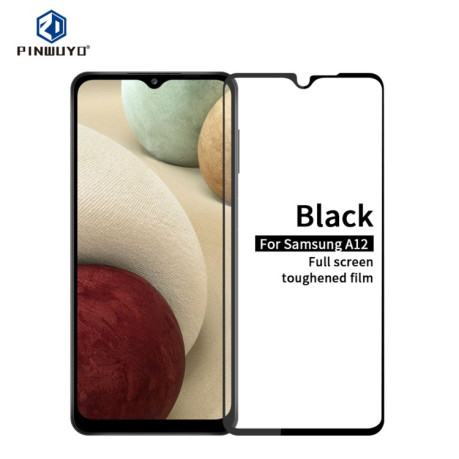 Захисне скло PINWUYO 9H 3D Full Screen Samsung Galaxy A12/M12 - чорне