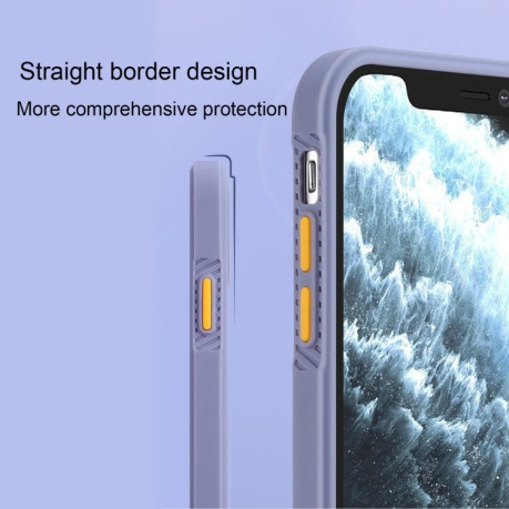 Противоударный чехол Straight Side Skin Feel для iPhone 11 Pro Max - серый