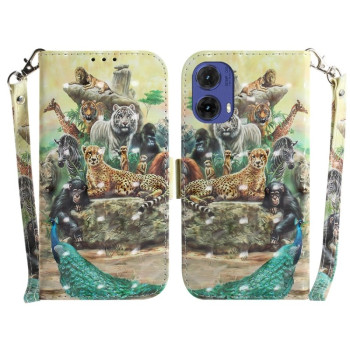 Чехол-книжка 3D Painting для Motorola Moto G85 5G Global - Zoo