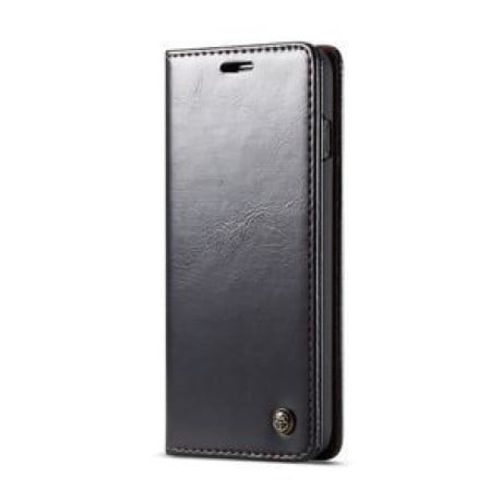 Кожаный чехол- книжка CaseMe-003 Business Style Crazy Horse Texture со встроенным магнитом на Samsung Galaxy  S10 Plus/G975-черный