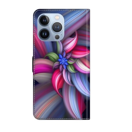 Чохол-книжка Crystal 3D Shockproof Protective Leather для iPhone 15 Pro Max - Colorful Flower