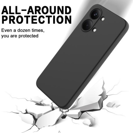 Силиконовый чехол Solid Color Liquid Silicone на Xiaomi Poco X8 Pro Max / Turbo 5 Max — чёрный