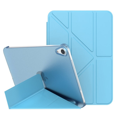 Чехол-книжка Matte Translucent Deformation для iPad mini 6 - голубой