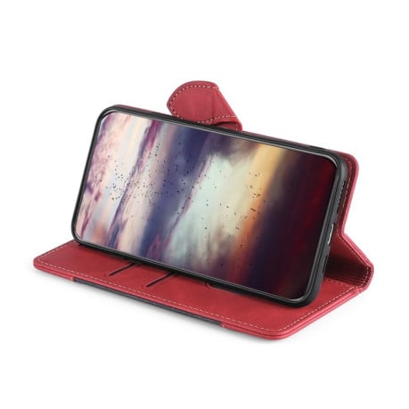Чехол-книжка Stitching Skin Feel для OnePlus Nord 2T - красный