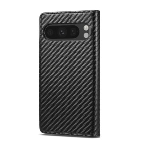 Чохол-книжка LC.IMEEKE з фактурою Carbon Fiber на Google Pixel 10/10 Pro - чорний