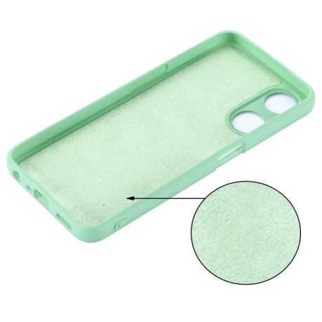 Силиконовый чехол Solid Color Liquid Silicone на OPPO A58 / A58x / A78 - зеленый