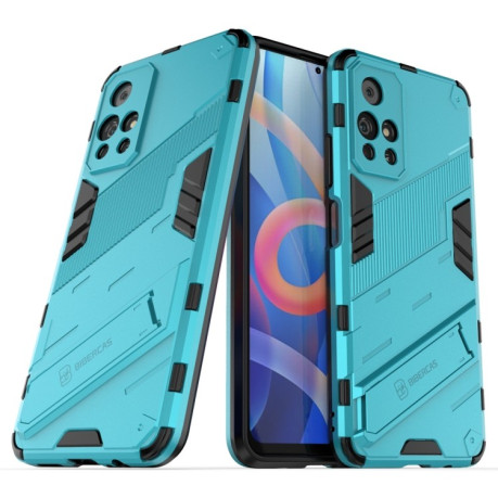 Противоударный чехол Punk Armor для Xiaomi Redmi Note 11 5G- синий