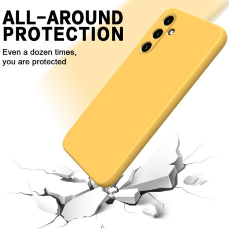 Силиконовый чехол Solid Color Liquid Silicone на Samsung Galaxy M35 - желтый