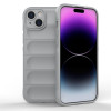 Силиконовый чехол Magic Flannel для iPhone 15 Plus - серый