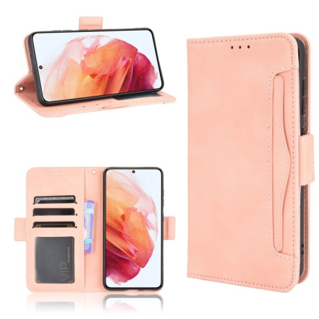 Чехол-книжка Skin Feel Calf на Samsung Galaxy S21 FE - розовый