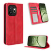 Чехол-книжка Magnetic Buckle Retro для OnePlus 15T — красный