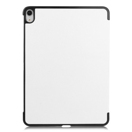 Чехол Custer Texture Three-folding Sleep/Wake-up на iPad Air 10.9 2022/2020 - белый