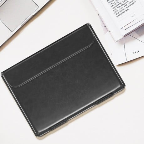 Кожанный чехол-подставка Dux Ducis на MacBook Pro 15,4 - черный