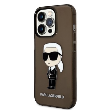 Оригінальний чохол Karl Lagerfeld Ikonik Karl для iPhone 14 Pro Max - black