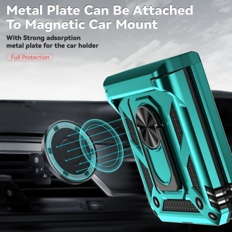 Противоударный чехол Sliding Camshield для Motorola razr 50 - голубой