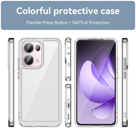 Противоударный чохол Colorful Acrylic Series для OPPO Reno13 Pro - прозрачный