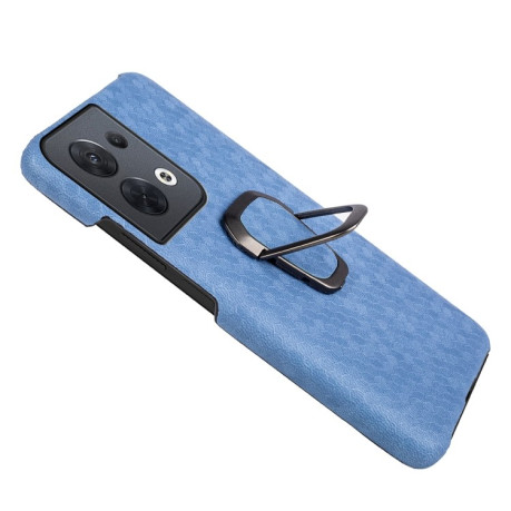 Противоударный чехол Honeycomb Ring Holder для OPPO Reno 8 5G - светло-синий
