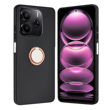 Протиударний чохол Matte with Ring Holder для Xiaomi Redmi Note 14 4G - рожеве золото