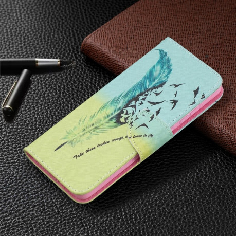 Чехол-книжка Colored Drawing Series на Samsung Galaxy A52/A52s - Feather