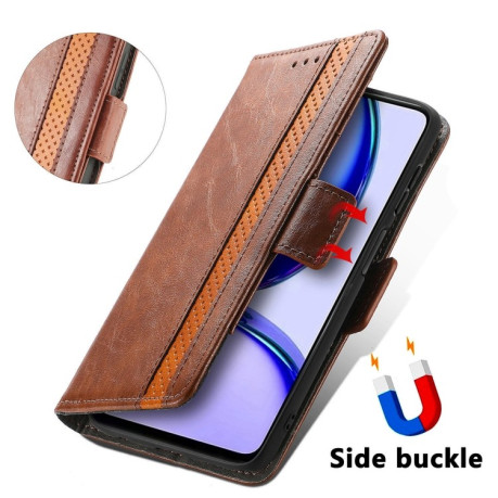 Чехол-книжка Dual-side Magnetic Buckle для Realme C53/C51 - коричневый