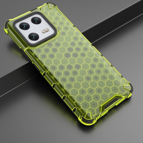 Противоударный чехол Honeycomb with Neck Lanyard для Xiaomi 13 Pro - зеленый