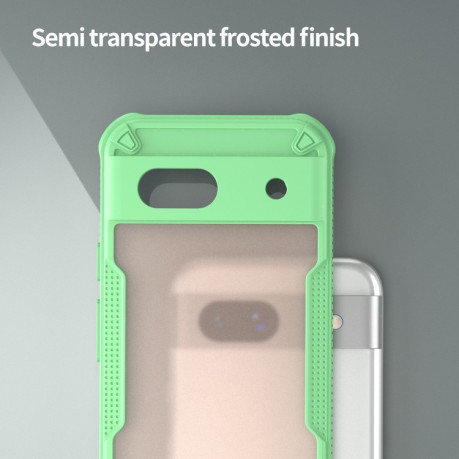 Противоударный чехол Armor Glaze PC Hybrid для Google Pixel 8a - зеленый