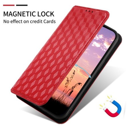 Чехол-книжка Cubic Grid Texture Flip Leather для Xiaomi Redmi A5 4G 173.3mm - красный