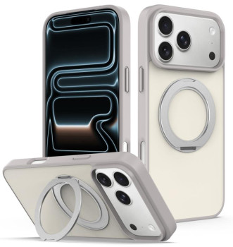 Магнітний чохол Escase Skin Feel з поворотною підставкою на iPhone 18 Pro Max — сірий