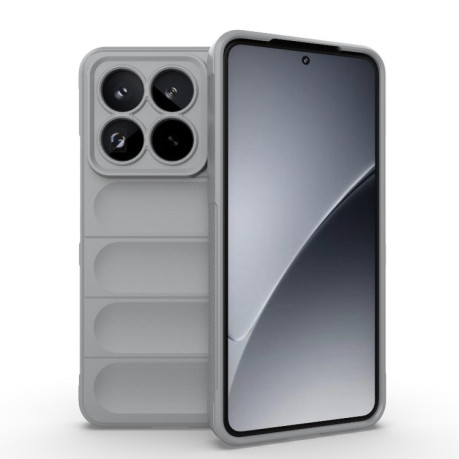 Силиконовый чехол Magic Flannel для Xiaomi 15 Pro - серый