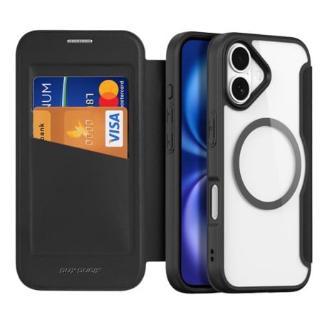 Чехол-книжка DUX DUCIS Skin X Pro Series с Magsafe на iPhone 17 - черный