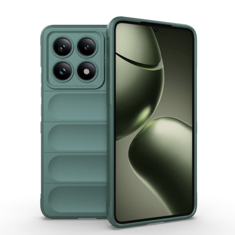 Силиконовый чехол Magic Flannel для Xiaomi 14T 5G Global - зеленый