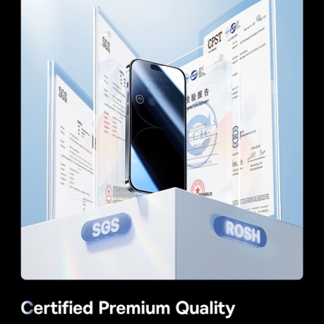 Захисне скло Baseus Diamond Series Full-coverage Peep-proof для iPhone 15 Pro Max